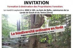 Normandie - Réunion sur la biodiversité ordinaire en forêt - 6 septembre 2022