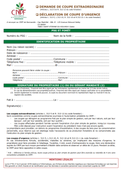 Formulaire demande de coupe Normandie