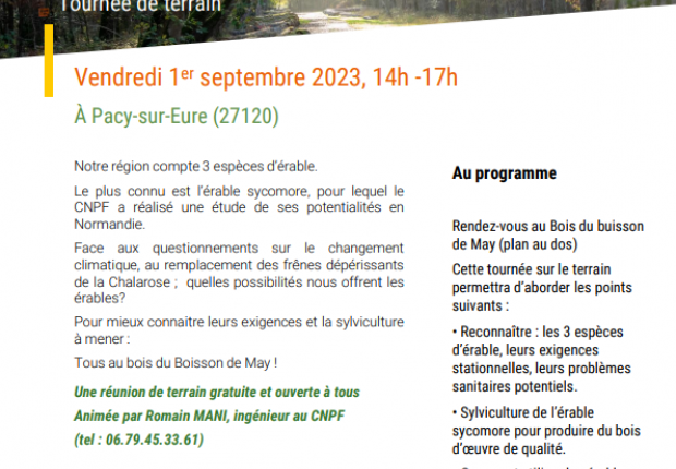 Réunion forestière du 1er septembre 2023