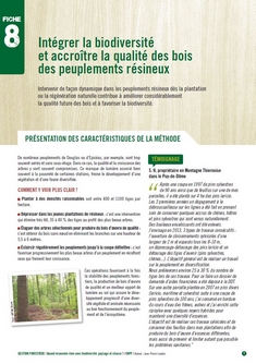 Couverture Intégrer la biodiversité et accroître la qualité des bois des peuplements résineux